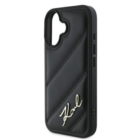 Karl Lagerfeld Quilted Signature - Etui iPhone 16 (czarny) Karl Lagerfeld Karl Lagerfeld Quilted Signature - Etui iPhone 16 (czarny) Karl Lagerfeld