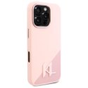 Karl Lagerfeld Silicone Shadow Metal Initial MagSafe - Etui iPhone 16 Pro (różowy) Karl Lagerfeld