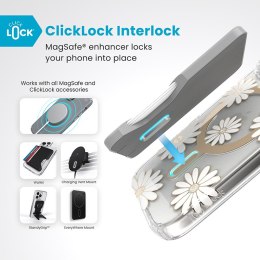 Speck Presidio Lux ClickLock & MagSafe - Etui iPhone 16 Pro (Sunshine Daisies / Clear / Gold) Speck