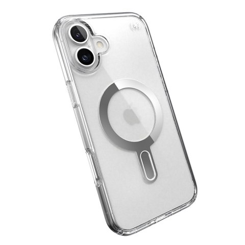 Speck Presidio Perfect-Clear ClickLock & MagSafe - Etui iPhone 16 Plus (Clear / Chrome Finish / Serene Silver) Speck Speck Presidio Perfect-Clear ClickLock & MagSafe - Etui iPhone 16 Plus (Clear / Chrome Finish / Serene Silver) Speck