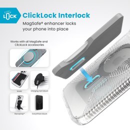 Speck Presidio Perfect-Clear Grip ClickLock & MagSafe - Etui iPhone 16 Pro Max (Clear / Chrome Finish / Serene Silver) Speck