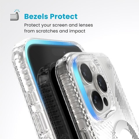 Speck Presidio Perfect-Clear Grip ClickLock & MagSafe - Etui iPhone 16 Pro Max (Clear / Chrome Finish / Serene Silver) Speck Speck Presidio Perfect-Clear Grip ClickLock & MagSafe - Etui iPhone 16 Pro Max (Clear / Chrome Finish / Serene Silver) Speck