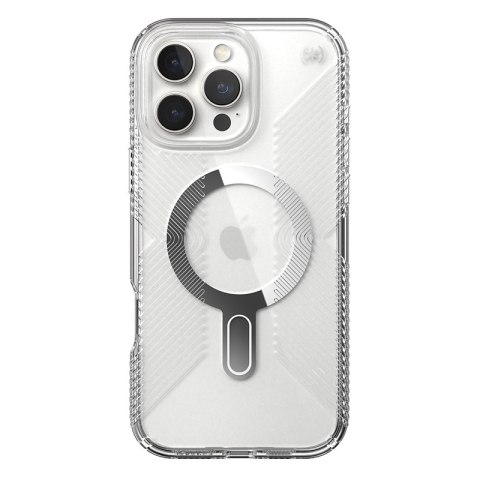 Speck Presidio Perfect-Clear Grip ClickLock & MagSafe - Etui iPhone 16 Pro Max (Clear / Chrome Finish / Serene Silver) Speck Speck Presidio Perfect-Clear Grip ClickLock & MagSafe - Etui iPhone 16 Pro Max (Clear / Chrome Finish / Serene Silver) Speck