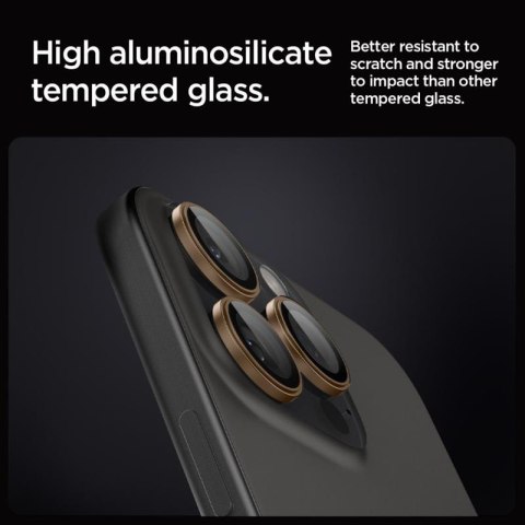 Spigen Optik Pro GLAS.TR EZ Fit Camera Protector 2-Pack - Szkło ochronne na obiektyw do iPhone 16 Pro / 16 Pro Max (2 szt) (Dese Spigen Spigen Optik Pro GLAS.TR EZ Fit Camera Protector 2-Pack - Szkło ochronne na obiektyw do iPhone 16 Pro / 16 Pro Max (2 szt) (Dese Spigen