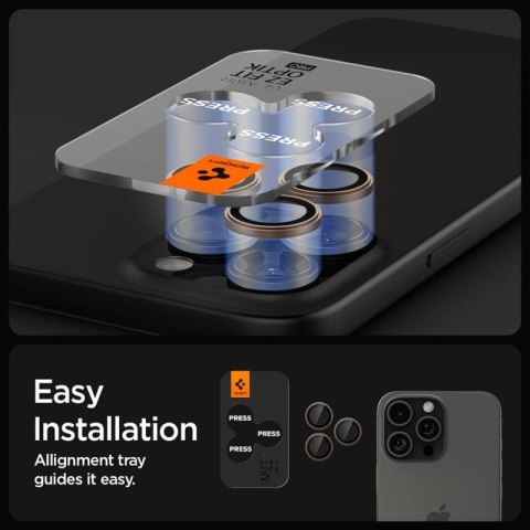 Spigen Optik Pro GLAS.TR EZ Fit Camera Protector 2-Pack - Szkło ochronne na obiektyw do iPhone 16 Pro / 16 Pro Max (2 szt) (Dese Spigen Spigen Optik Pro GLAS.TR EZ Fit Camera Protector 2-Pack - Szkło ochronne na obiektyw do iPhone 16 Pro / 16 Pro Max (2 szt) (Dese Spigen