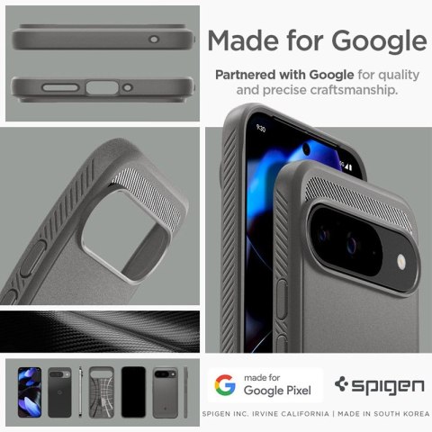 Spigen Rugged Armor - Etui do Google Pixel 9 / 9 Pro (Marble Grey) Spigen Spigen Rugged Armor - Etui do Google Pixel 9 / 9 Pro (Marble Grey) Spigen