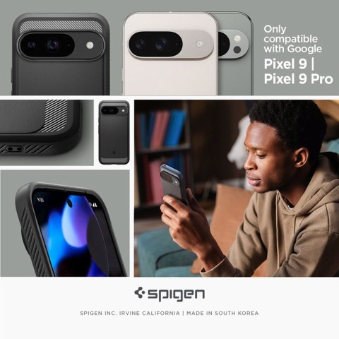 Spigen Rugged Armor - Etui do Google Pixel 9 / 9 Pro (Matte Black) Spigen Spigen Rugged Armor - Etui do Google Pixel 9 / 9 Pro (Matte Black) Spigen