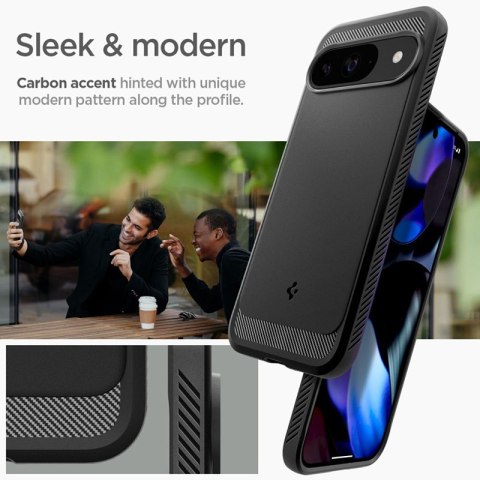 Spigen Rugged Armor - Etui do Google Pixel 9 / 9 Pro (Matte Black) Spigen Spigen Rugged Armor - Etui do Google Pixel 9 / 9 Pro (Matte Black) Spigen