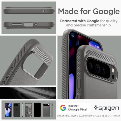 Spigen Rugged Armor - Etui do Google Pixel 9 Pro XL (Marble Grey) Spigen Spigen Rugged Armor - Etui do Google Pixel 9 Pro XL (Marble Grey) Spigen