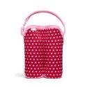 BUILT Bottle Buddy - Termoopakowanie do butelek podwójne (Baby Pink Mini Dots) Built