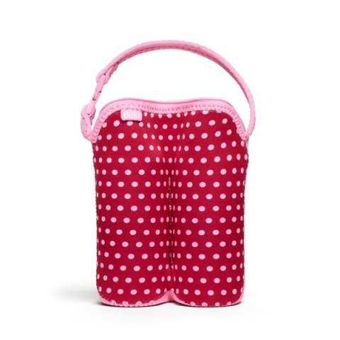 BUILT Bottle Buddy - Termoopakowanie do butelek podwójne (Baby Pink Mini Dots) Built BUILT Bottle Buddy - Termoopakowanie do butelek podwójne (Baby Pink Mini Dots) Built