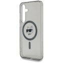 Karl Lagerfeld Button Choupette Head Printed Logo MagSafe - Etui Samsung Galaxy S25+ (czarny) Karl Lagerfeld