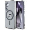 Karl Lagerfeld Button Karl & Choupette Heads Printed Logo MagSafe - Etui Samsung Galaxy S25+ (czarny) Karl Lagerfeld