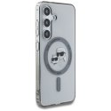 Karl Lagerfeld Button Karl & Choupette Heads Printed Logo MagSafe - Etui Samsung Galaxy S25+ (czarny) Karl Lagerfeld