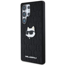 Karl Lagerfeld Leather Monogram Pin Logo Choupette Head - Etui Samsung Galaxy S25 Ultra (czarny) Karl Lagerfeld