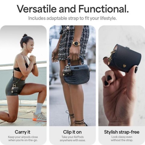 Spigen Cyrill Mini Bag - Etui z paskiem do Apple AirPods 4 (Czarny) Spigen Spigen Cyrill Mini Bag - Etui z paskiem do Apple AirPods 4 (Czarny) Spigen
