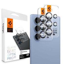 Spigen Optik Pro GLAS.TR EZ Fit Camera Protector 2-Pack - Szkło ochronne na obiektyw do Samsung Galaxy S25 Ultra (2 szt) (Czarny Spigen