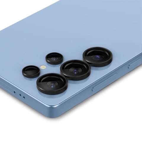 Spigen Optik Pro GLAS.TR EZ Fit Camera Protector 2-Pack - Szkło ochronne na obiektyw do Samsung Galaxy S25 Ultra (2 szt) (Czarny Spigen Spigen Optik Pro GLAS.TR EZ Fit Camera Protector 2-Pack - Szkło ochronne na obiektyw do Samsung Galaxy S25 Ultra (2 szt) (Czarny Spigen