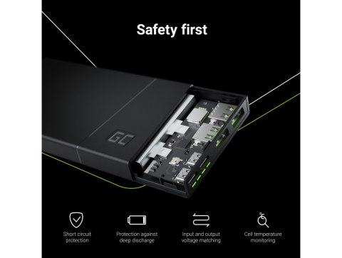 Green Cell PowerPlay10S - Power bank 10000 mAh z szybkim ładowaniem 2x USB Ultra Charge oraz 2x USB-C PD 18W Green Cell Green Cell PowerPlay10S - Power bank 10000 mAh z szybkim ładowaniem 2x USB Ultra Charge oraz 2x USB-C PD 18W Green Cell