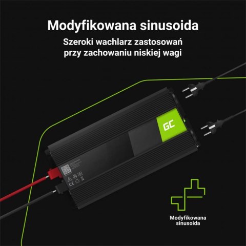 Green Cell - Przetwornica napięcia Inwerter 12V na 230V 2000W/4000W Modyfikowana sinusoida Green Cell Green Cell - Przetwornica napięcia Inwerter 12V na 230V 2000W/4000W Modyfikowana sinusoida Green Cell
