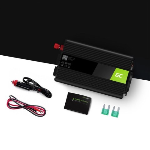 Green Cell - Przetwornica napięcia Inwerter 12V na 230V 300W/600W Modyfikowana sinusoida Green Cell Green Cell - Przetwornica napięcia Inwerter 12V na 230V 300W/600W Modyfikowana sinusoida Green Cell