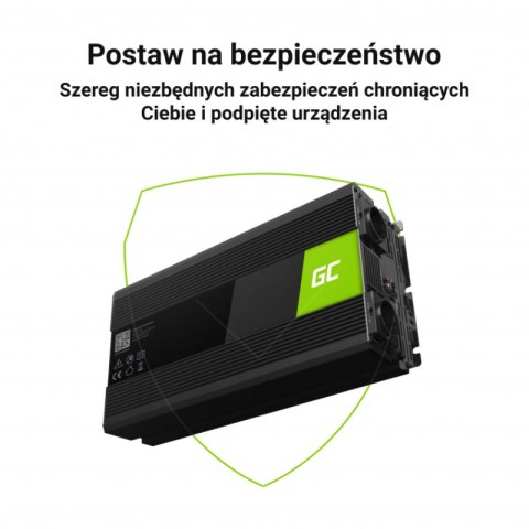 Green Cell - Przetwornica napięcia Inwerter Green Cell® 12V na 230V 2000W/4000W Czysta sinusoida Green Cell Green Cell - Przetwornica napięcia Inwerter Green Cell® 12V na 230V 2000W/4000W Czysta sinusoida Green Cell