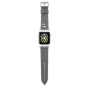 Karl Lagerfeld Saffiano Karl Head - Pasek do Apple Watch 38/40/41 mm (srebrny) Karl Lagerfeld