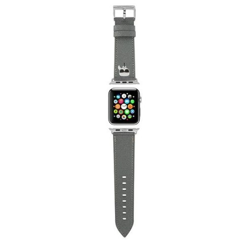 Karl Lagerfeld Saffiano Karl Head - Pasek do Apple Watch 38/40/41 mm (srebrny) Karl Lagerfeld Karl Lagerfeld Saffiano Karl Head - Pasek do Apple Watch 38/40/41 mm (srebrny) Karl Lagerfeld