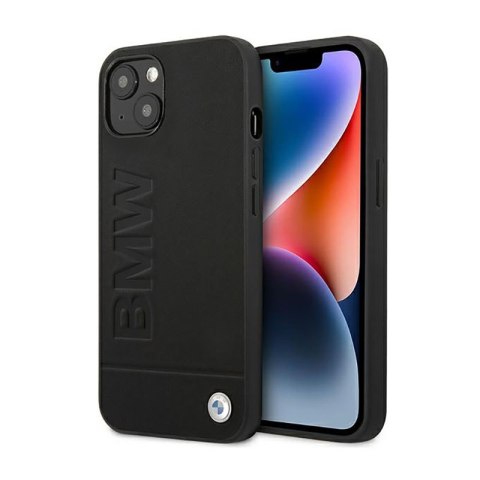 BMW Leather Hot Stamp - Etui iPhone 14 Plus (Czarny) BMW BMW Leather Hot Stamp - Etui iPhone 14 Plus (Czarny) BMW