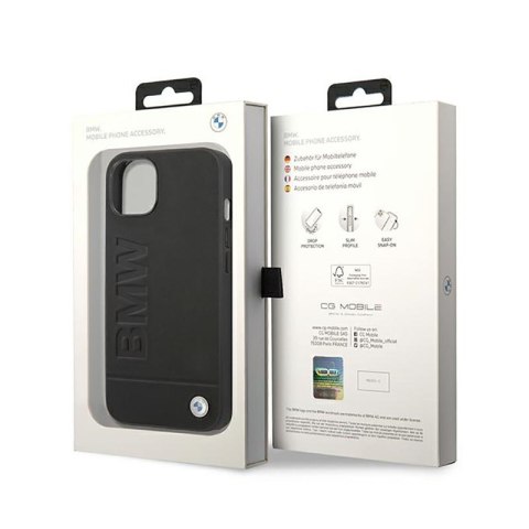 BMW Leather Hot Stamp - Etui iPhone 14 Plus (Czarny) BMW BMW Leather Hot Stamp - Etui iPhone 14 Plus (Czarny) BMW
