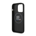 BMW Leather Hot Stamp Tricolor MagSafe - Etui iPhone 14 Pro (Czarny) BMW