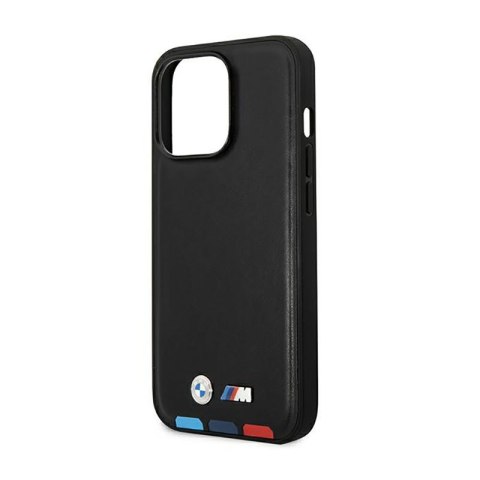 BMW Leather Hot Stamp Tricolor MagSafe - Etui iPhone 14 Pro Max (Czarny) BMW BMW Leather Hot Stamp Tricolor MagSafe - Etui iPhone 14 Pro Max (Czarny) BMW