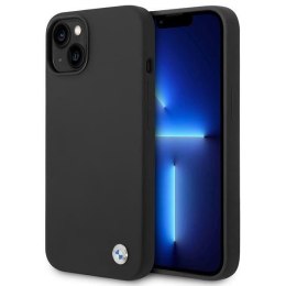 BMW Liquid Silicone Case Metal Logo - Etui iPhone 14 Plus (Czarny) BMW