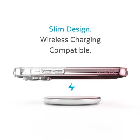 Speck Presidio Perfect-Clear + Ombre - Etui iPhone 14 Pro z powłoką MICROBAN (Clear / Vintage Rose Fade) Speck Speck Presidio Perfect-Clear + Ombre - Etui iPhone 14 Pro z powłoką MICROBAN (Clear / Vintage Rose Fade) Speck