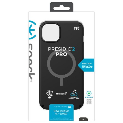 Speck Presidio2 Pro MagSafe - Antybakteryjne etui iPhone 15 Plus / 14 Plus (Black / Black / White) Speck Speck Presidio2 Pro MagSafe - Antybakteryjne etui iPhone 15 Plus / 14 Plus (Black / Black / White) Speck