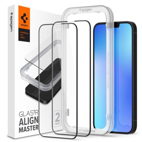 Spigen Alm Glass FC 2-Pack - Szkło hartowane do iPhone 16e / iPhone 14 / iPhone 13 / iPhone 13 Pro 2 szt (Czarna ramka) Spigen Spigen Alm Glass FC 2-Pack - Szkło hartowane do iPhone 16e / iPhone 14 / iPhone 13 / iPhone 13 Pro 2 szt (Czarna ramka) Spigen