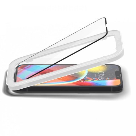 Spigen Alm Glass FC 2-Pack - Szkło hartowane do iPhone 16e / iPhone 14 / iPhone 13 / iPhone 13 Pro 2 szt (Czarna ramka) Spigen Spigen Alm Glass FC 2-Pack - Szkło hartowane do iPhone 16e / iPhone 14 / iPhone 13 / iPhone 13 Pro 2 szt (Czarna ramka) Spigen