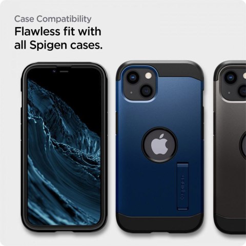 Spigen Alm Glass FC 2-Pack - Szkło hartowane do iPhone 16e / iPhone 14 / iPhone 13 / iPhone 13 Pro 2 szt (Czarna ramka) Spigen Spigen Alm Glass FC 2-Pack - Szkło hartowane do iPhone 16e / iPhone 14 / iPhone 13 / iPhone 13 Pro 2 szt (Czarna ramka) Spigen