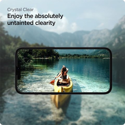 Spigen Alm Glass FC 2-Pack - Szkło hartowane do iPhone 16e / iPhone 14 / iPhone 13 / iPhone 13 Pro 2 szt (Czarna ramka) Spigen Spigen Alm Glass FC 2-Pack - Szkło hartowane do iPhone 16e / iPhone 14 / iPhone 13 / iPhone 13 Pro 2 szt (Czarna ramka) Spigen