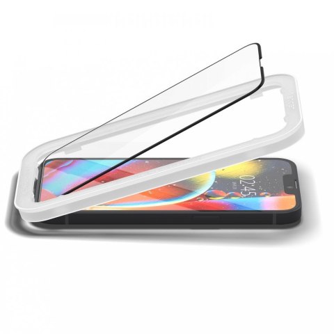 Spigen Alm Glass FC - Szkło hartowane do iPhone 16e / iPhone 14 / iPhone 13 / iPhone 13 Pro (Czarna ramka) Spigen Spigen Alm Glass FC - Szkło hartowane do iPhone 16e / iPhone 14 / iPhone 13 / iPhone 13 Pro (Czarna ramka) Spigen