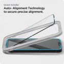 Spigen Alm Glass FC - Szkło hartowane do iPhone 16e / iPhone 14 / iPhone 13 / iPhone 13 Pro (Czarna ramka) Spigen
