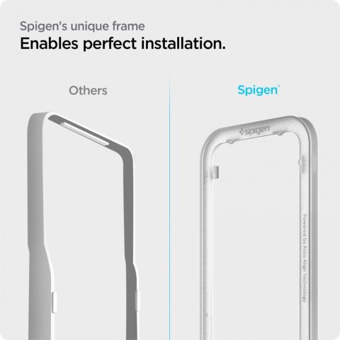 Spigen Alm Glass FC - Szkło hartowane do iPhone 16e / iPhone 14 / iPhone 13 / iPhone 13 Pro (Czarna ramka) Spigen Spigen Alm Glass FC - Szkło hartowane do iPhone 16e / iPhone 14 / iPhone 13 / iPhone 13 Pro (Czarna ramka) Spigen