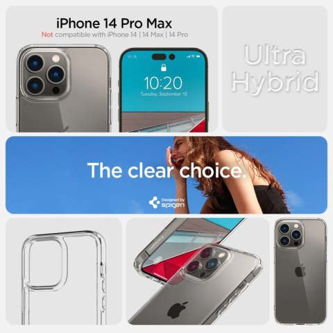 Spigen Ultra Hybrid - Etui do iPhone 14 Pro Max (Przezroczysty) Spigen Spigen Ultra Hybrid - Etui do iPhone 14 Pro Max (Przezroczysty) Spigen