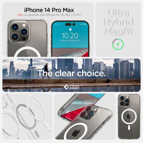 Spigen Ultra Hybrid Mag MagSafe - Etui do iPhone 14 Pro Max (Biały) Spigen Spigen Ultra Hybrid Mag MagSafe - Etui do iPhone 14 Pro Max (Biały) Spigen