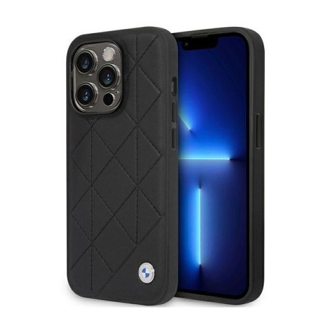 BMW Leather Quilted - Etui iPhone 14 Pro (czarny) BMW BMW Leather Quilted - Etui iPhone 14 Pro (czarny) BMW