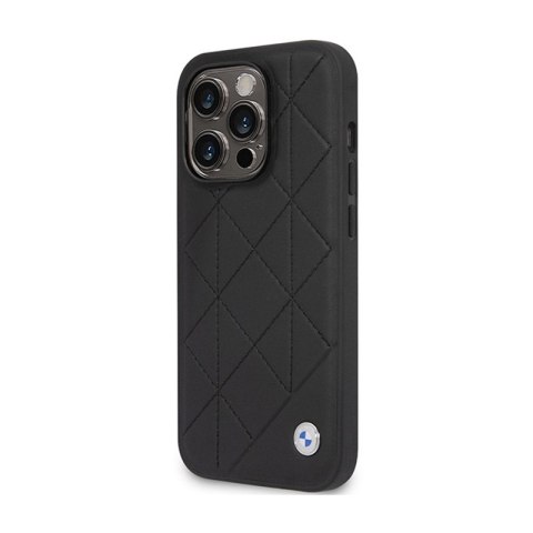 BMW Leather Quilted - Etui iPhone 14 Pro (czarny) BMW BMW Leather Quilted - Etui iPhone 14 Pro (czarny) BMW