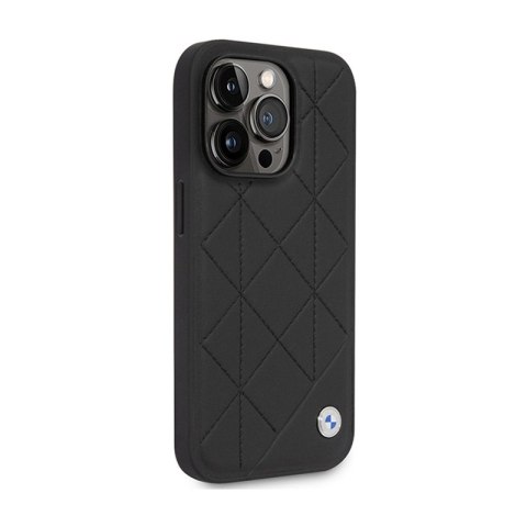 BMW Leather Quilted - Etui iPhone 14 Pro (czarny) BMW BMW Leather Quilted - Etui iPhone 14 Pro (czarny) BMW