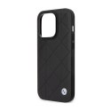 BMW Leather Quilted - Etui iPhone 14 Pro (czarny) BMW