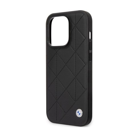 BMW Leather Quilted - Etui iPhone 14 Pro (czarny) BMW BMW Leather Quilted - Etui iPhone 14 Pro (czarny) BMW