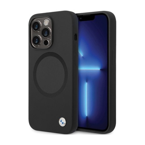 BMW Signature Liquid Silicone MagSafe - Etui iPhone 14 Pro Max (czarny) BMW BMW Signature Liquid Silicone MagSafe - Etui iPhone 14 Pro Max (czarny) BMW